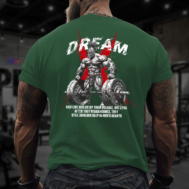 Gym 100% Cotton DREAM Print T-shirt - Green - US16-18(2XL) - image 7
