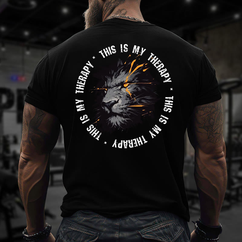 Gym 100% Cotton This Is My Therapy Print T-shirt - image 6