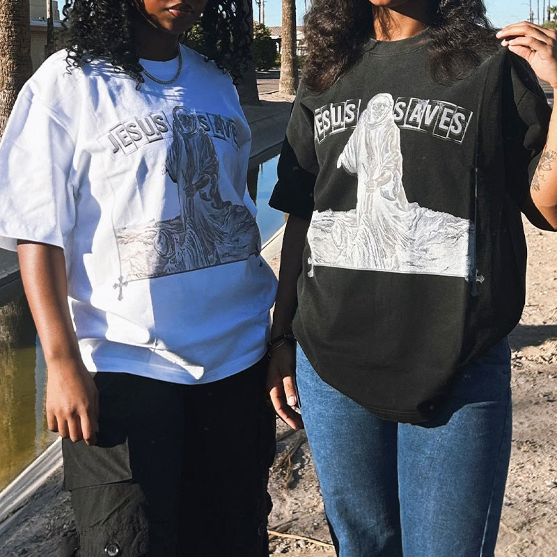 Unisex 100% Cotton Jesus Saves Print T-shirt
