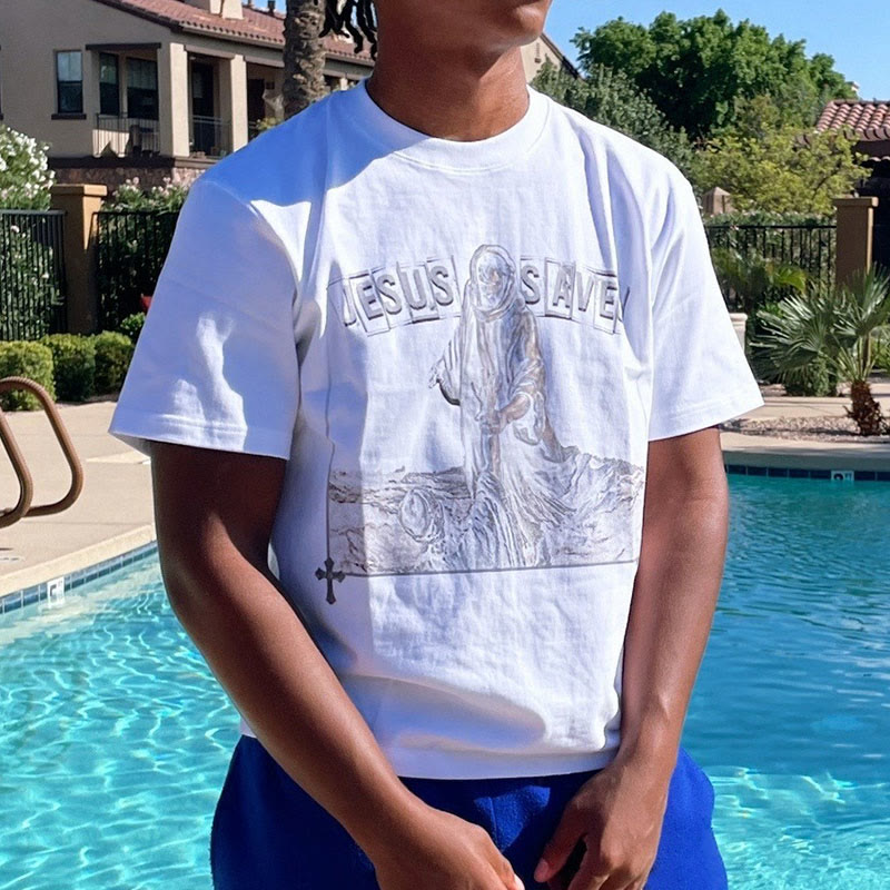 Unisex 100% Cotton Jesus Saves Print T-shirt