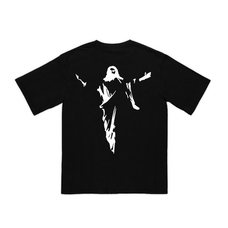 Unisex 100% Cotton Jesus Loves You Print T-shirt