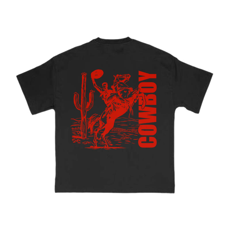 Unisex 100% Cotton COWBOY Print T-shirt