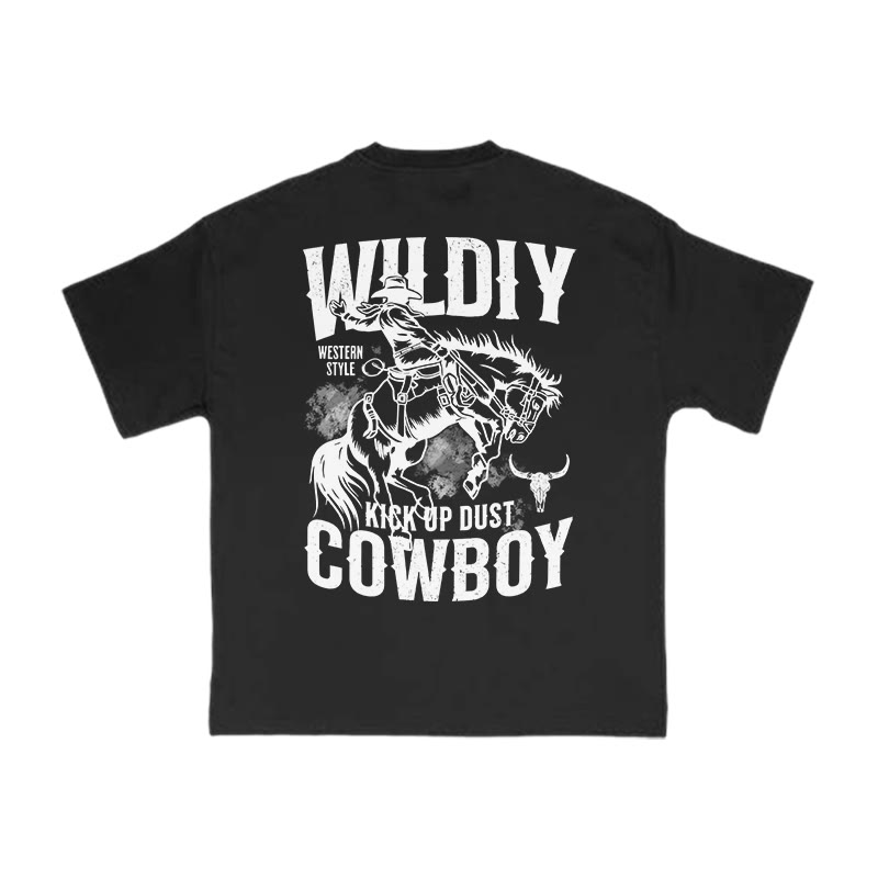 Unisex 100% Cotton WILDIY COWBOY Print T-shirt