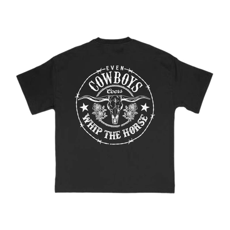 Unisex 100% Cotton Cowboy Western Style Print T-shirt