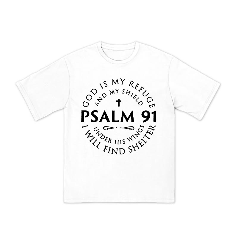 Unisex 100% Cotton Psalm 91 Print T-shirt