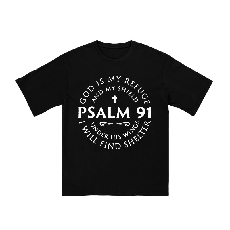 Unisex 100% Cotton Psalm 91 Print T-shirt