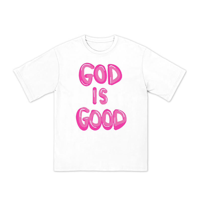 Unisex 100% Cotton God Is Good Print T-shirt - White - US16-18(2XL) - image 2