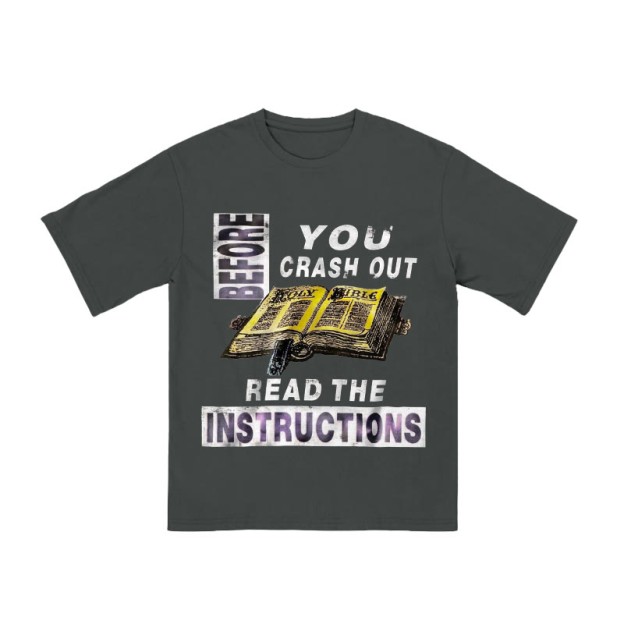Unisex 100% Cotton Before You Crash Out Read The Instructions Print T-shirt