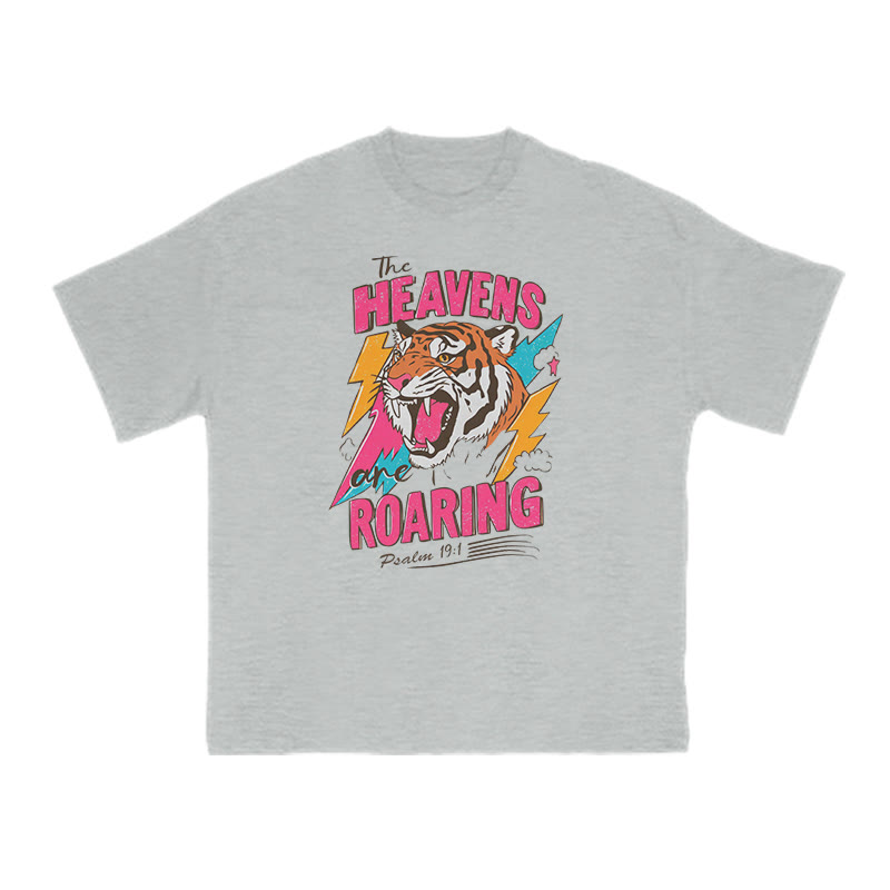 Unisex 100% Cotton The Heavens Are Roaring Print T-shirt