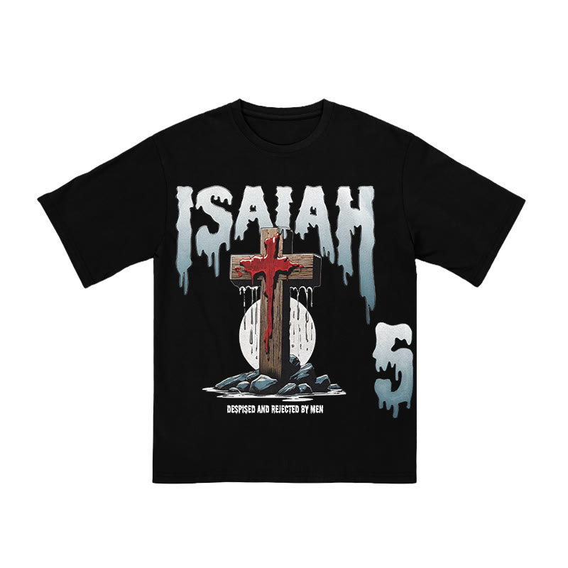 Unisex 100% Cotton Creative Isaiah Print T-shirt - image 1