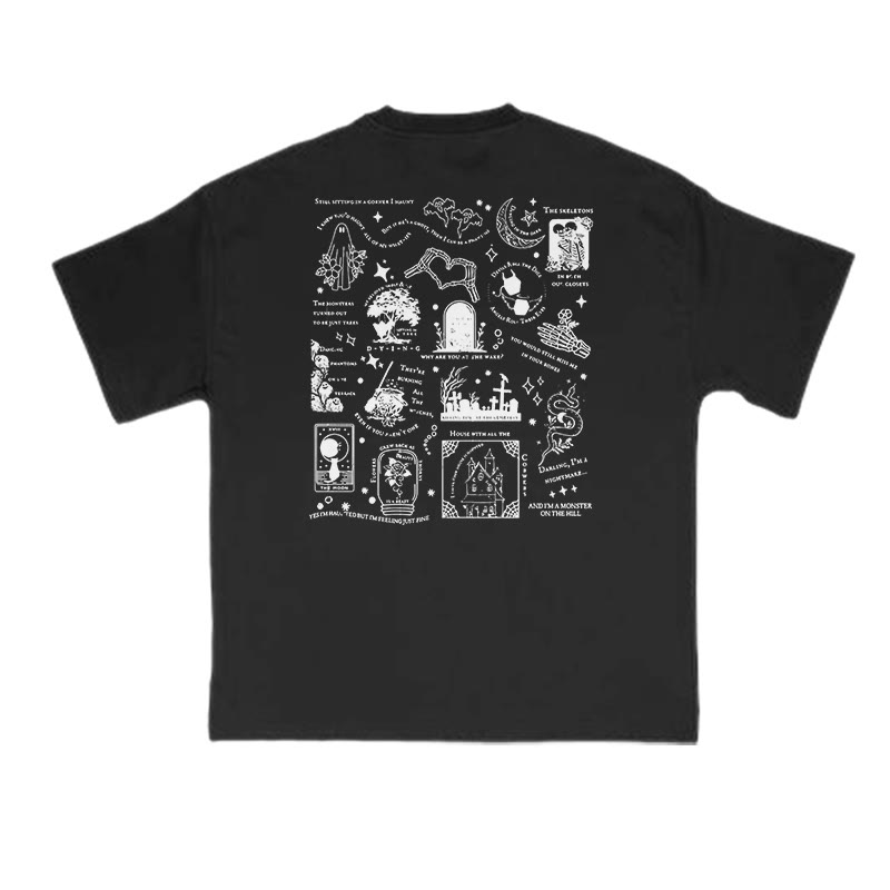 Unisex 100% Cotton Can't Turn Back Now Halloween Print T-shirt - image 1