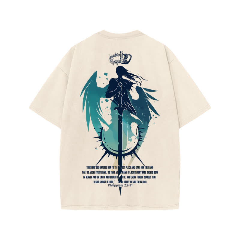 Unisex 100% Cotton KING OF KINGS Print Acid Washed T-shirt - image 1