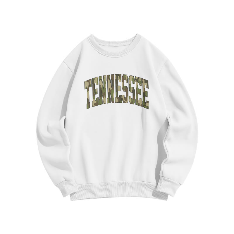 Unisex 100% Cotton Camo Tennessee Print Sweatshirt - White - US16-18(2XL) - image 1