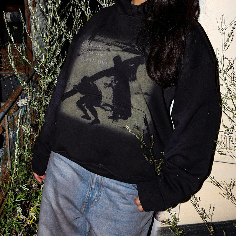 Unisex 100% Cotton Matthew 16:24 Print Hoodie - image 2