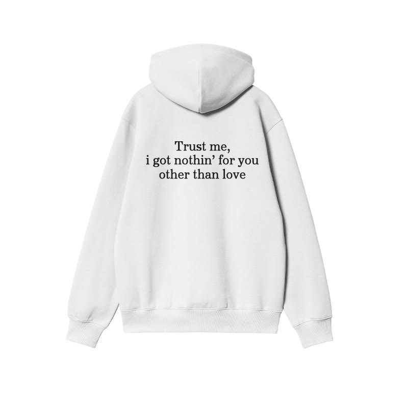 Unisex 100% Cotton Trust Me Print Hoodie - White - US16-18(2XL) - image 2