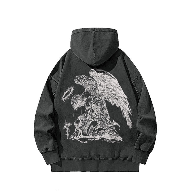 Unisex 100% Cotton Jesus Is King Flower Of Hope Printed Washed Hoodie  - image 1