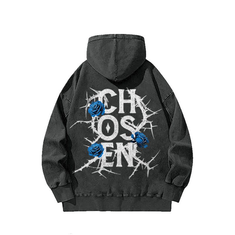 Unisex 100% Cotton Jesus Chosen Printed Washed Hoodie  - image 1