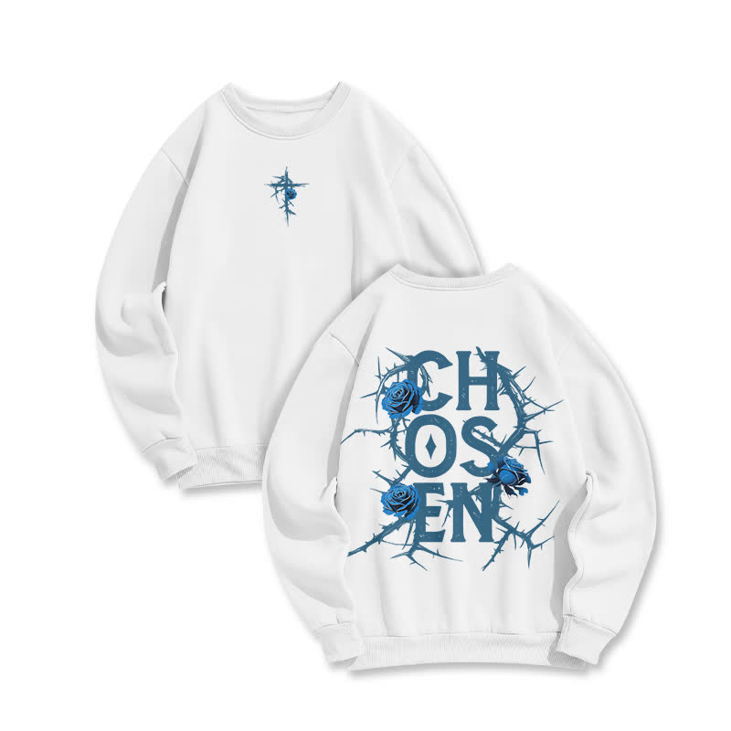 Unisex 100% Cotton Jesus Chosen Print Sweatshirt - White - US16-18(2XL) - image 1