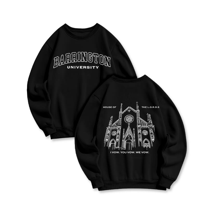 Unisex 100% Cotton House Of The Lord Print Sweatshirt - Black - US16-18(2XL) - image 2