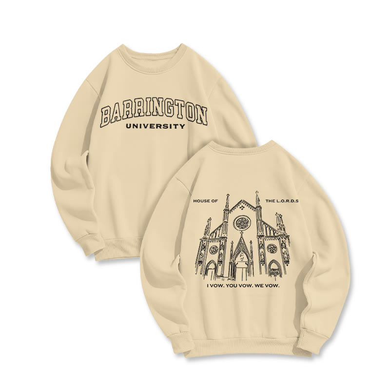 Unisex 100% Cotton House Of The Lord Print Sweatshirt - Apricot - US16-18(2XL) - image 4