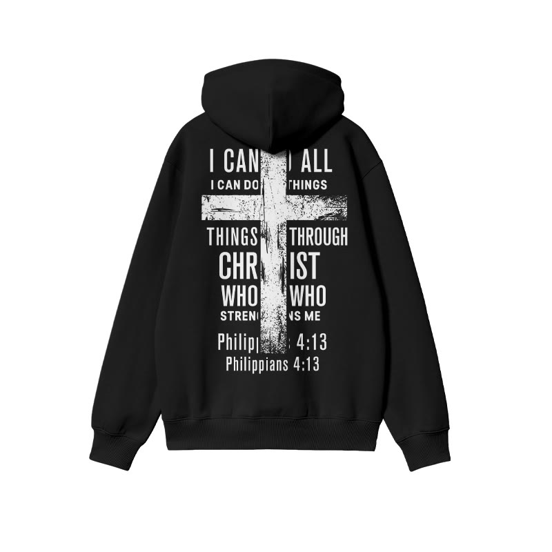Unisex 100% Cotton I Can Do All Things Philippians 4:13 Print Hoodie - image 1