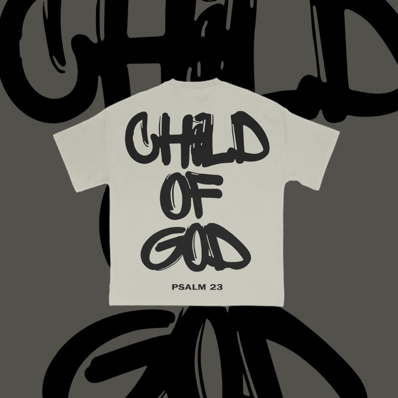 100% Cotton Child Of God Print T-shirt - Warm Grey - 2XL - image 16