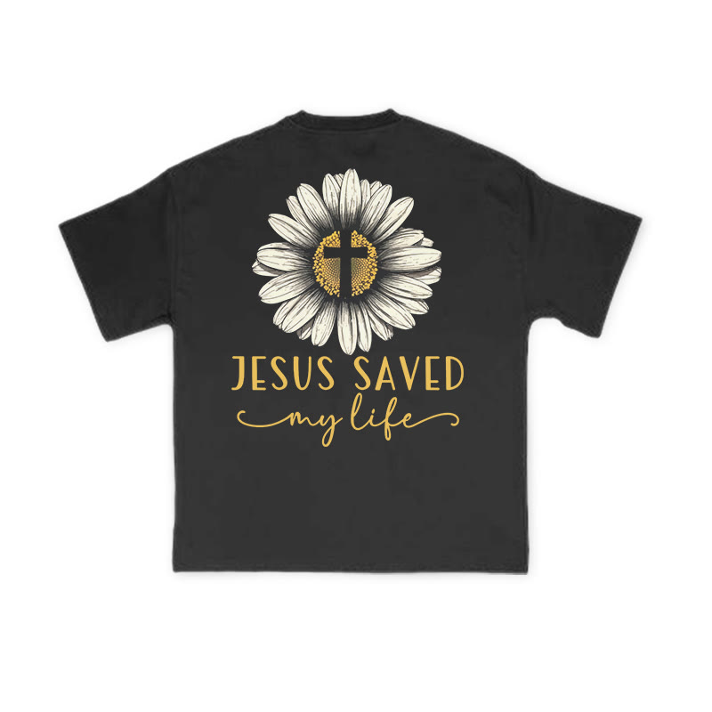 Unisex 100% Cotton Jesus Saved My Life Print T-shirt - image 1