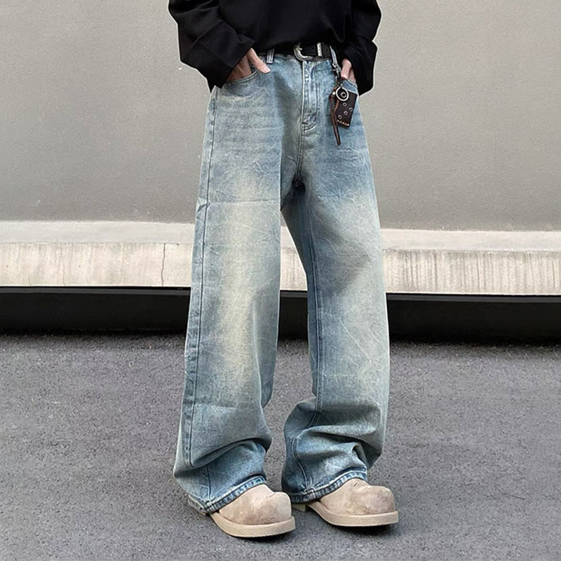 Washed Distressed Loose Jeans - image 3