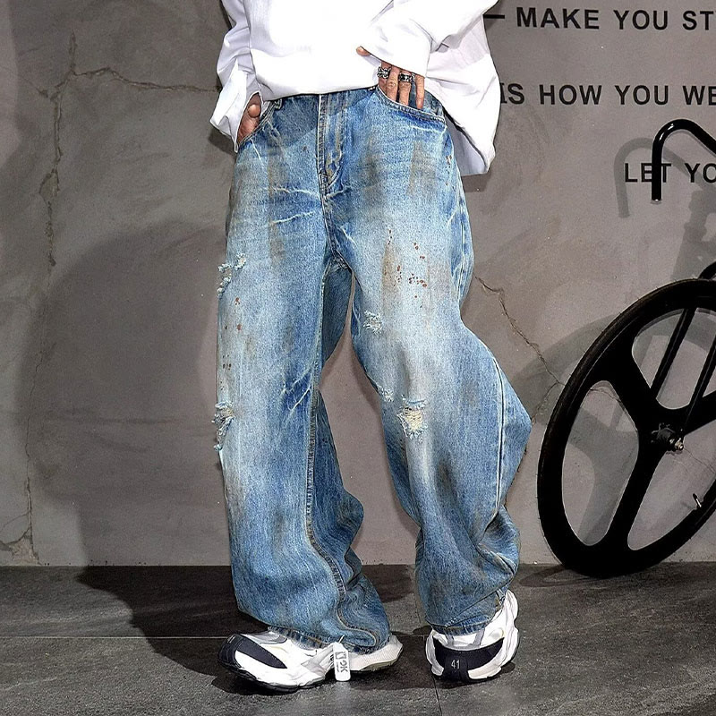 Creative Distressed Loose Jeans - image 2