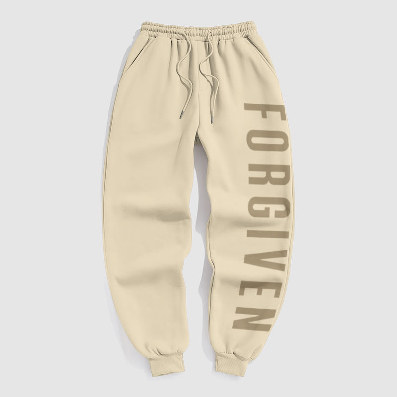 Unisex Forgiven Psalm 32:1 Print Pants - Apricot - US16-18(2XL) - image 1