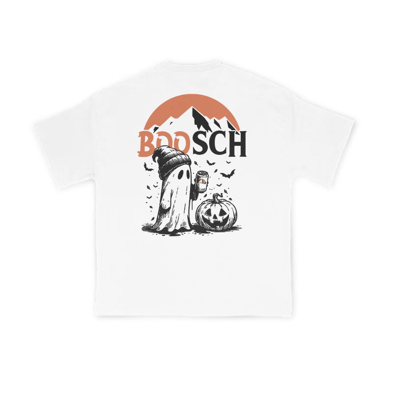 Unisex Funny Boosch Pumpkin Halloween Print T-shirt - image 1