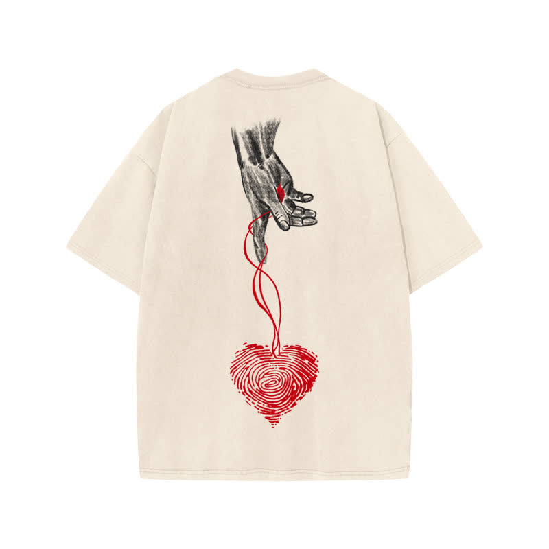 Unisex Jesus Loves You Print Acid Washed T-shirt - image 1