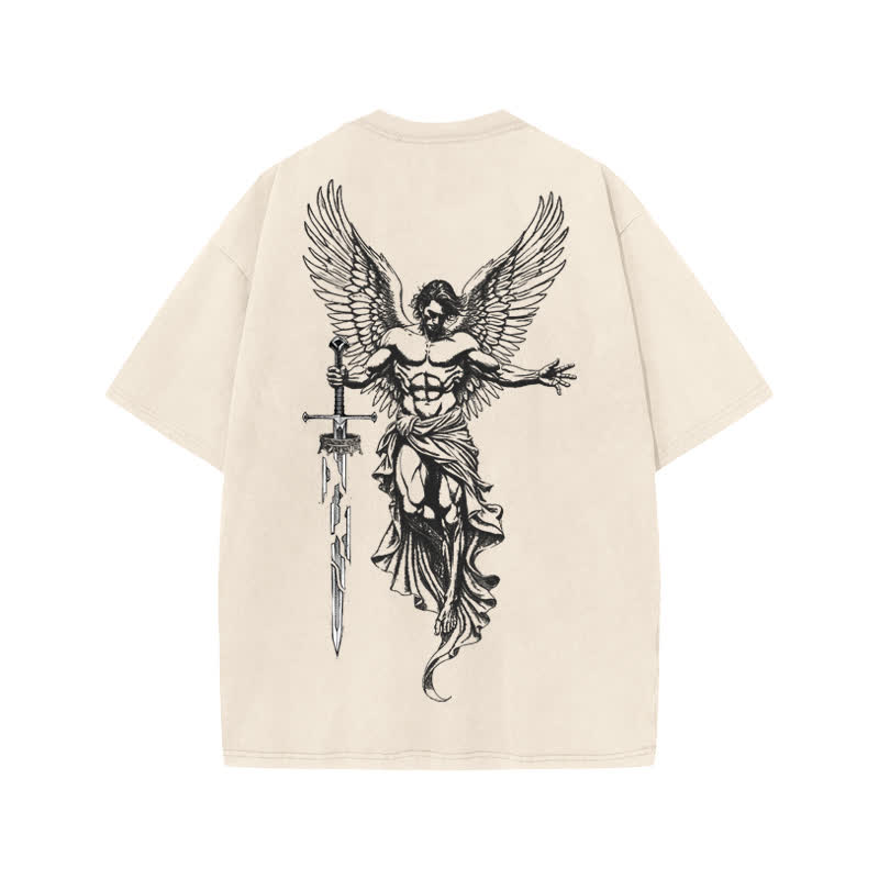 Unisex Jesus Is King Print Acid Washed T-shirt - image 1