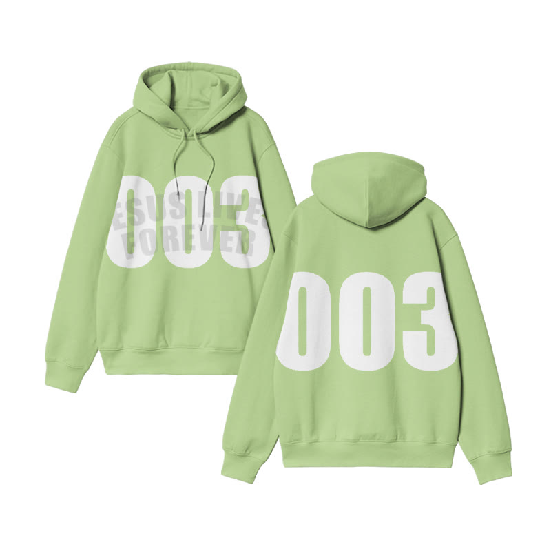 Unisex Jesus Lives Forever 003 Print Hoodie - Green - US44-46(8XL) - image 1