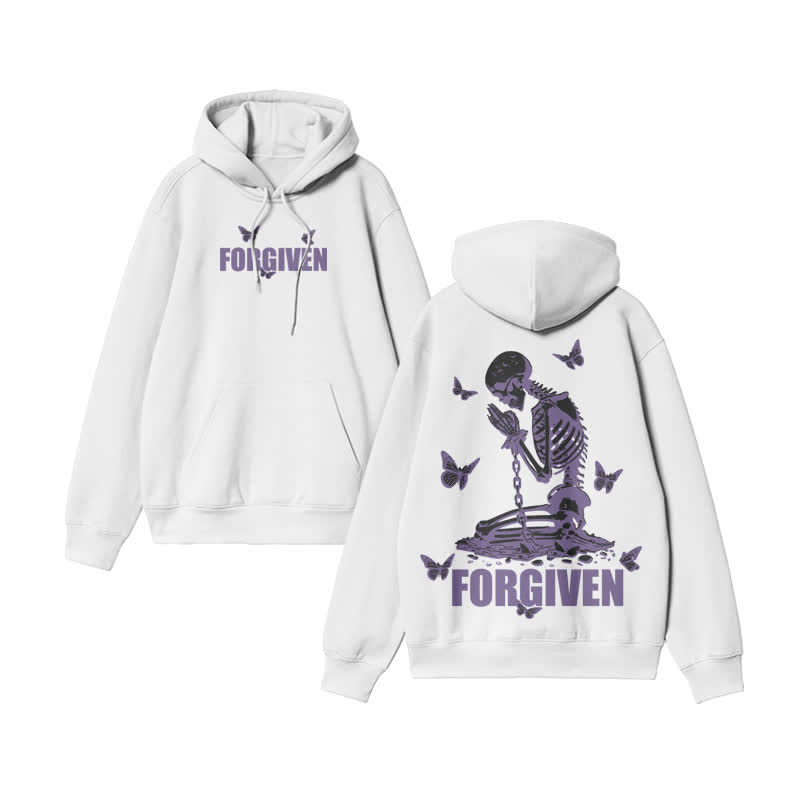 Unisex Forgiven Print hoodie - White - US16-18(2XL) - image 2