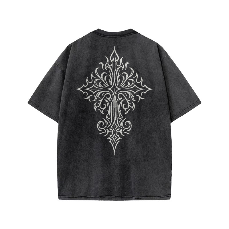 Unisex King Of Kings Cross Print Acid Washed T-shirt - image 1