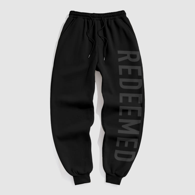 Unisex Redeemed Galatians 2:20 Print Pants - Black - US16-18(2XL) - image 1