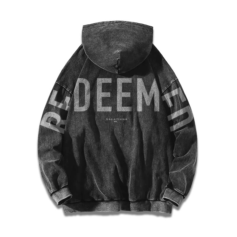 Unisex Redeemed Galatians 2:20 Printed Washed Hoodie  - image 2