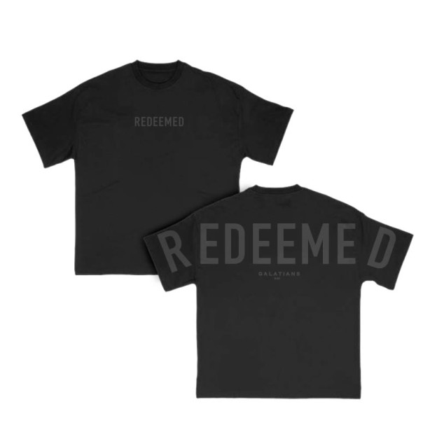 Unisex Redeemed Galatians 2:20 Print T-shirt - Black - US16-18(2XL) - image 2