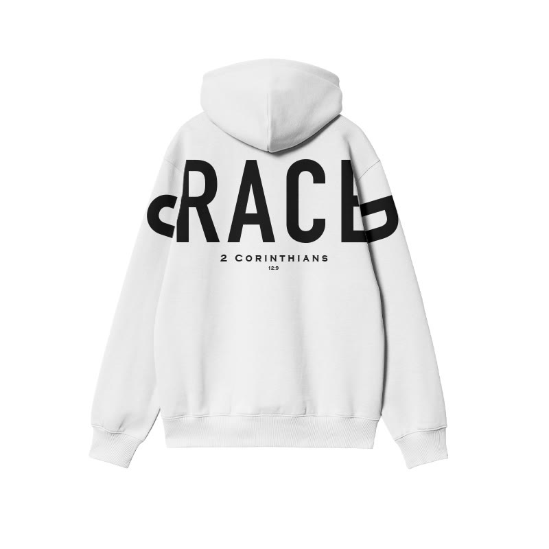 Unisex Graced 2 Corinthians 12:9 Print Hoodie - image 2