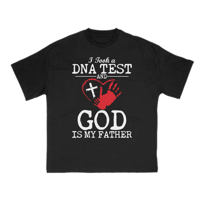 Unisex God Is My Father Print T-shirt - Black - US16-18(2XL) - image 1