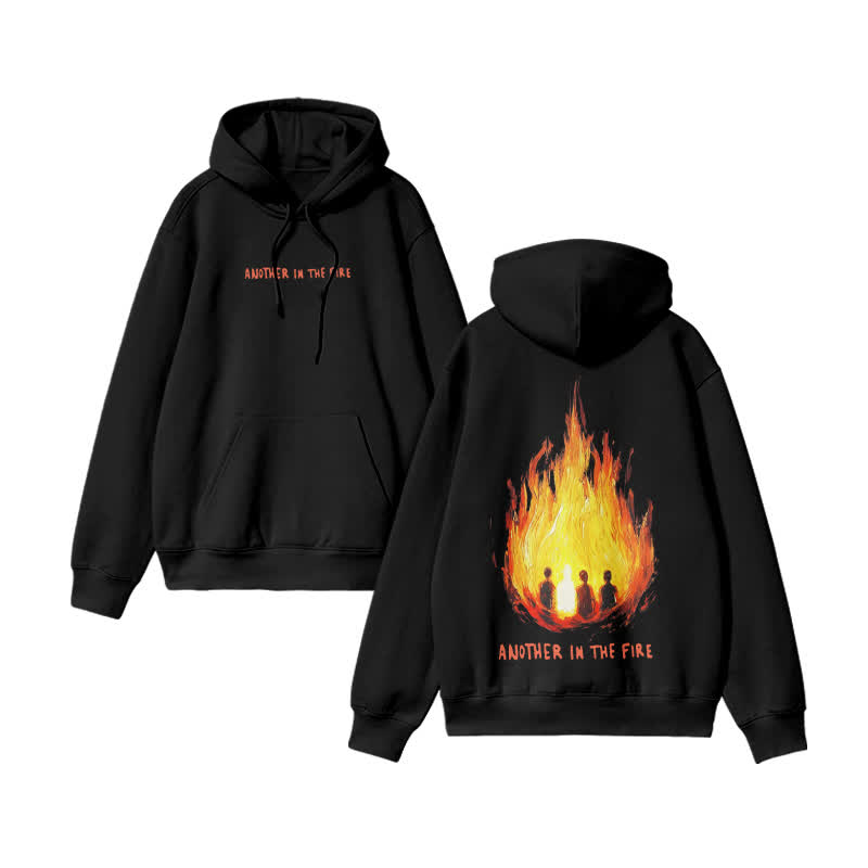 Unisex Another In The Fire Print hoodie - Black - US16-18(2XL) - image 1