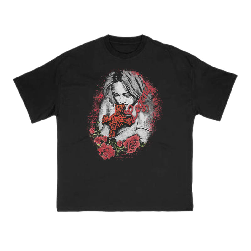 Unisex Legend Print T-shirt - Black - US16-18(2XL) - image 2