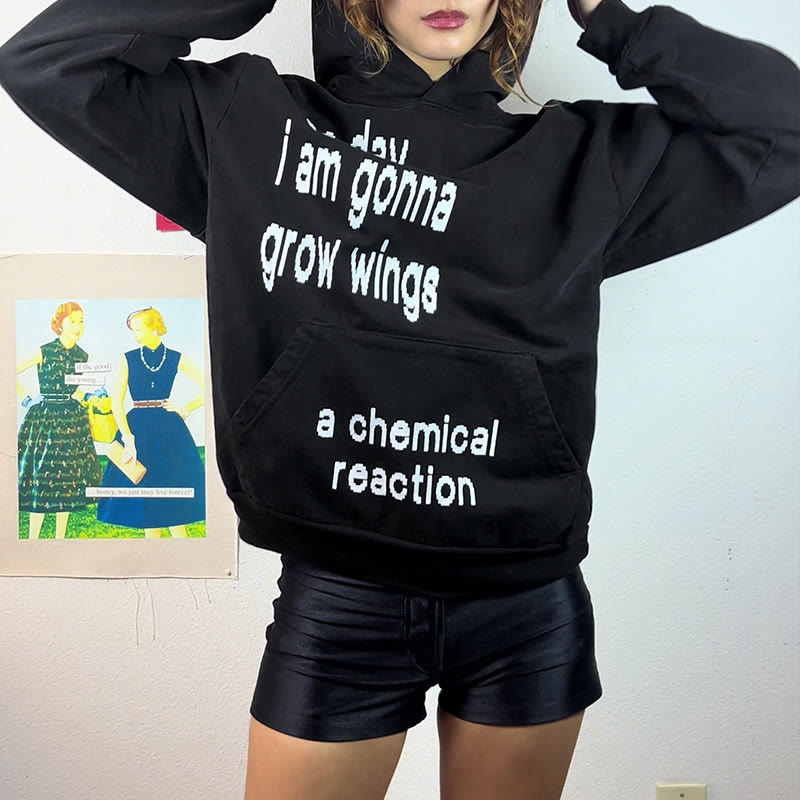 Unisex One Day I Am Gonna Grow Wings Print Hoodie - image 3