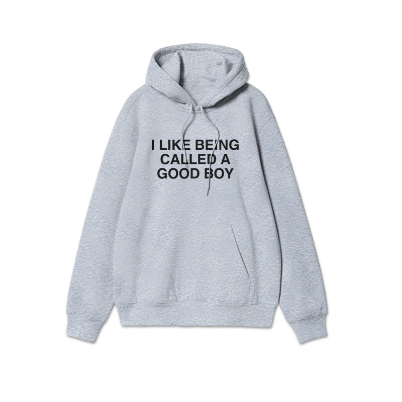 Unisex "I Like Being Called a Good Boy" print hoodie - Grey - 2XL - image 3
