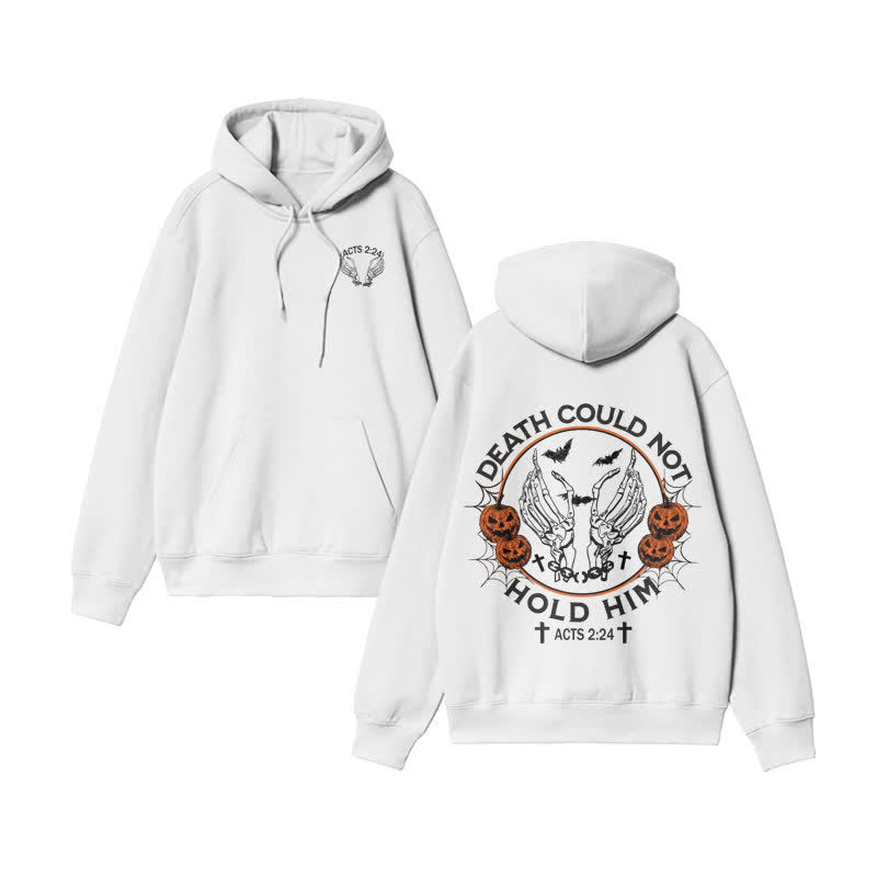 Unisex Death Could Not Hold Him Acts 2:24 Print Hoodie - White - US16-18(2XL) - image 2