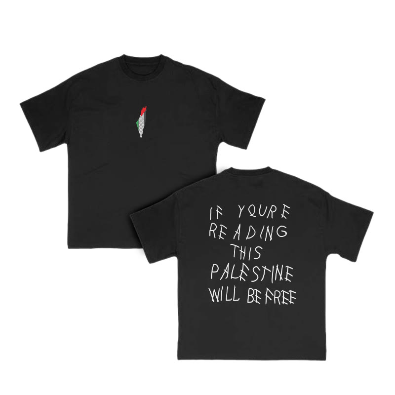 Unisex If You're Reading Will Be Free Print T-shirt - Black - US16-18(2XL) - image 2