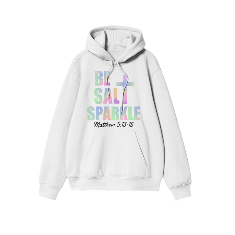 Unisex Salt & Sparkle Matthew 5:13-15 Print Hoodie - White - 2XL - image 2