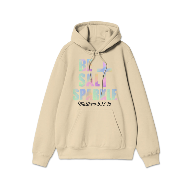 Unisex Salt & Sparkle Matthew 5:13-15 Print Hoodie - Apricot - 2XL - image 4
