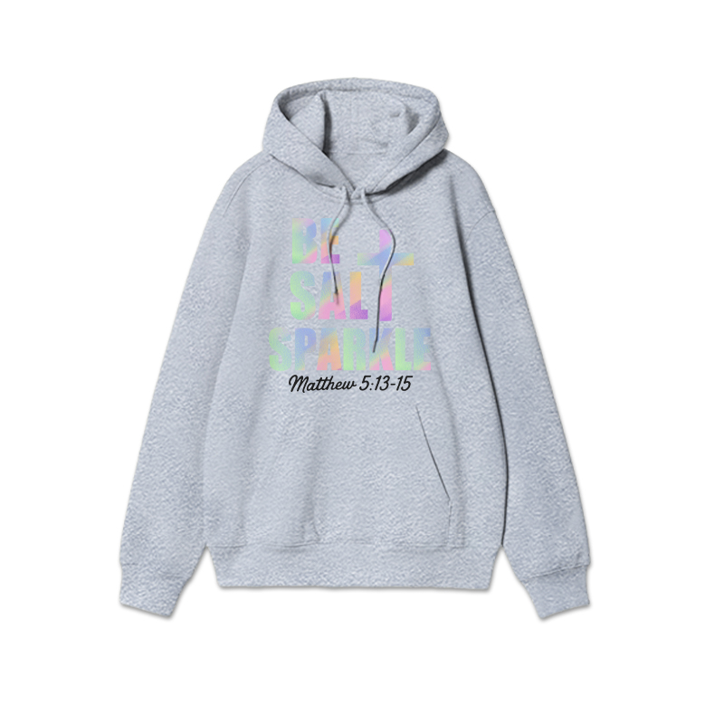 Unisex Salt & Sparkle Matthew 5:13-15 Print Hoodie - Grey - 2XL - image 3